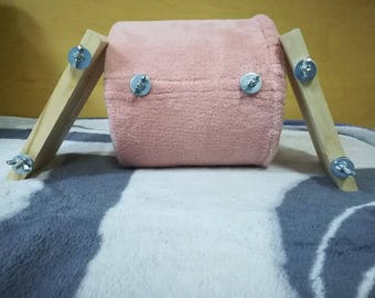 Package 1 - Fluffy tube + Wood shelves for chinchilla cage