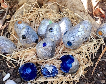 Hatchable Dragon Egg with cute baby dragon figurine, dragon statue, gift, for her, for him, for kids