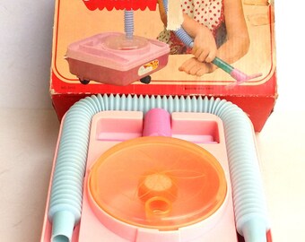 Vintage Toy Vacuum Cleaner Battery Operated Boxed Bright Star Hong Hong Works Collectible Toys