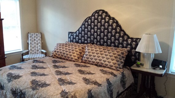 Custom King Skull Headboard with Nails