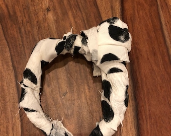Black and white polka dots headband