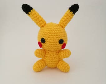 READY TO SHIP: Pikachu Doll, Pikachu Plushie, Pikachu Amigurumi, Pokemon Pikachu, Crochet Pikachu