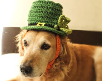 Leprechaun Hat for Dogs, St Patricks Day Dog Hat, Bearded Leprechaun Dog Costume, St Patricks Day Dog Costume, Bearded Dog Hat