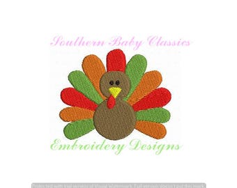 Turkey Thanksgiving Mini Design File Embroidery Machine Monogram Add On Instant Download