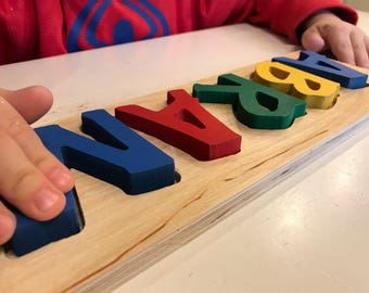 Wooden Toddler Name Puzzle up to 9 letters