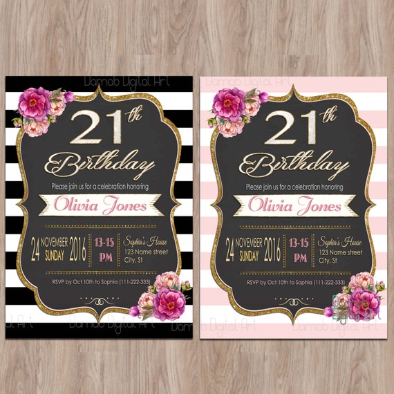 21 bday invitations
