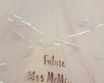 Printed Bridal Veil - Future Mrs
