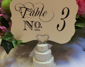 Baroque Table Number Card