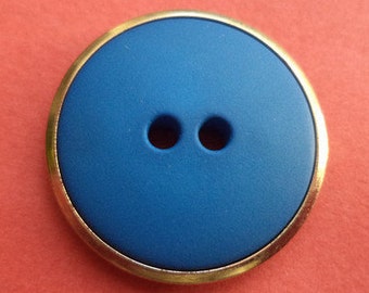 10 buttons blue gold 23mm (5954) button