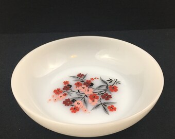 Vintage Fire King Milk Glass Primrose Salad/Soup Bowl 6 1/2"