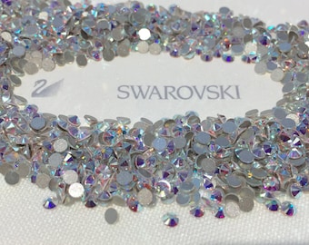 Genuine Swarovski Crystal Rhinestones flat back - Crystal Clear AB Sealed Factory Pack SS 5TO SS 20 Swarovski Rhinestones 144 pieces