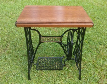Singer Sewing Machine Treadle Table Top Custom Reclaimed Wood Oak Pine Maple Mahogany - TOP ONLY