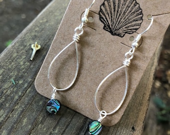 Abalone Dangle Earrings
