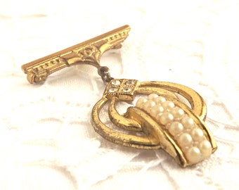 Vintage Edwardian Brooch, Antique Brooch, Circa 1901 - 1915, Costume Jewelry, Antique Edwardian Brooch