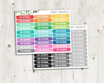 No School Label Stickers -