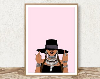 Beyonce Poster - Beyonce Print Art Beyonce Lemonade Feminist Art Feminism Poster I Slay All Day Beyonce Gift Beyonce Decor Beyonce Wall Art