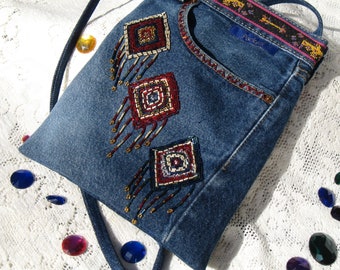 Beaded handbag in Native American design