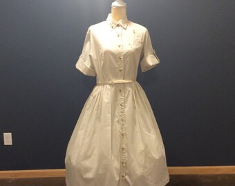 1950's Toni Hunt by Huntington Shirtwaist Rockabilly Pinup Housewife Dress