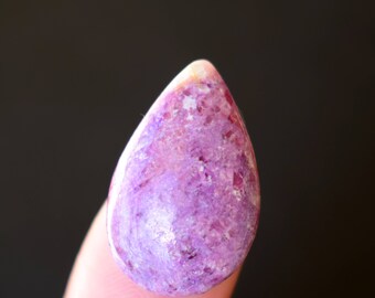 24,5 x 16 x 4 mm Tourmaline Rubellite natural stone cabochon.