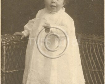Vintage Cabinet Photo, Mounted snapshot of Adorable African American Toddler Identified
