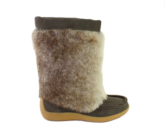 Women's Outdoor Faux Fur Mukluks Winter Boots Size 7