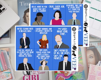 VEEP quote & picture Planner Stickers