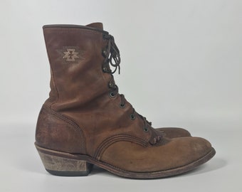Size US 10 Womens / 9 Mens - Lacer Boots - Vintage Brown Boot