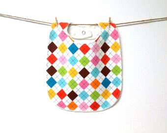 Baby Bib - Toddler Bib - Argyle