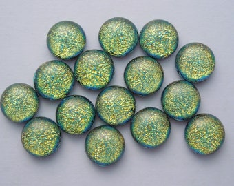 Dichroic Fused Glass - Jewelry Findings - Small Glass Beads - Beads - Dichroic Cabochons - Dichroic Beads - DIY- Cabochon 6281