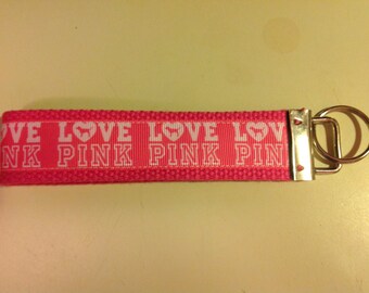 VS Love Pink key fob, Love Pink keychain, wristlet