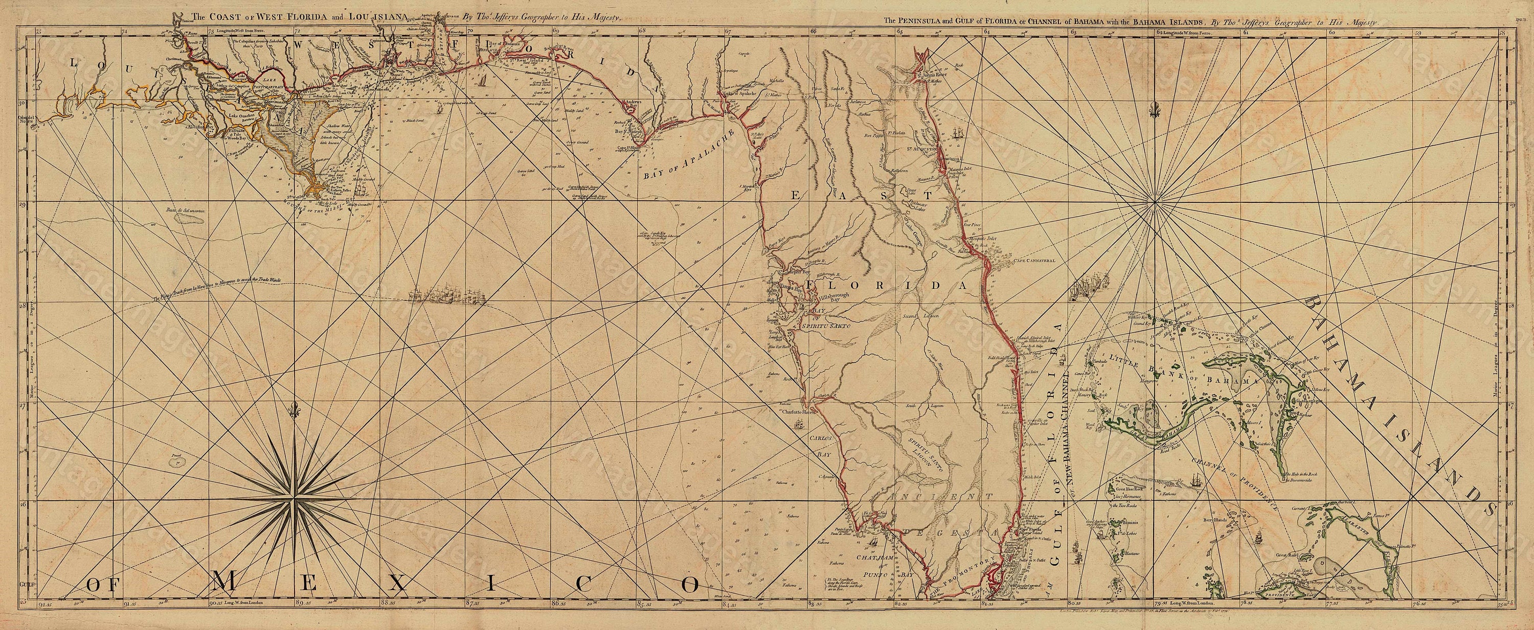 Antique Florida Map