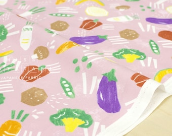 Japanese Fabric Kokka Trefle Veggies - pink - 50cm