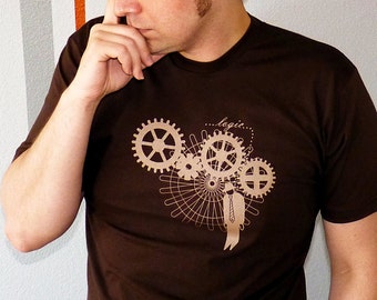 Logic Trap Men's Tshirt, Steampunk Shirt, Programmer T Shirt, Engineer Shirt, Engineer Gift, Geek Tshirt, Steampunk Men Clothing
