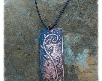 Etched Copper Pendant