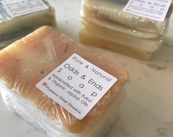 Odds & Ends Soap Pure and Natural 7 to 8 oz per bundle//Great for trial//Scent varied depending on availability