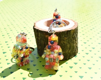 Novelty Lego minifigure keychains handmade in UK