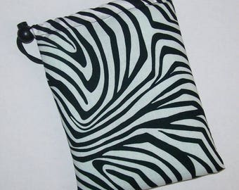 Pipe Pouch, Pipe Bag, Pipe Case, Padded Pouch, Trippy Lines Bag, Black White Bag, Smoke Accessory, Padded Bag, Stoner Gifts - 7" DRAWSTRING