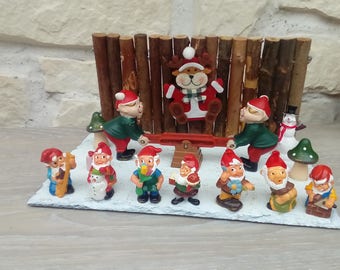 Diorama Christmas decoration Park goblins