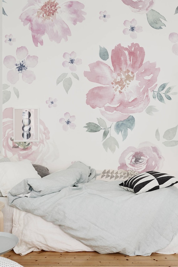 Floral Wallpaper Flower Wallpaper Wall Mural Floral Home