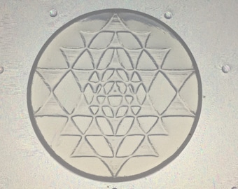 Small Sri Yantra Flexible Resin Mold Sacred Geometry 35mm Diameter