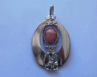 Art Deco silver hand made pendant