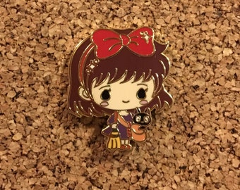 Kiki & Jiji Kiki's Delivery Service Chibi Studio Ghibli Miyazaki Enamel Pin