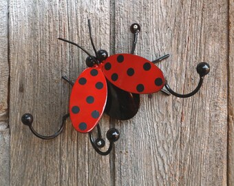 Flying Ladybug Coat Hook