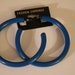 Vintage New Large Pierced Blue Hoop Earrings