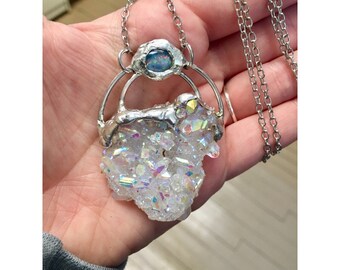 Angel Aura Quartz Necklace Angel Aura Quartz Pendant Angel Aura Quartz