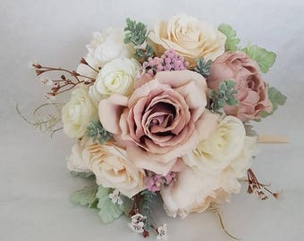 Blush pink silk bridal wedding bouquet-wedding bouquet-Bridal bouquet-Bridesmaid bouquet