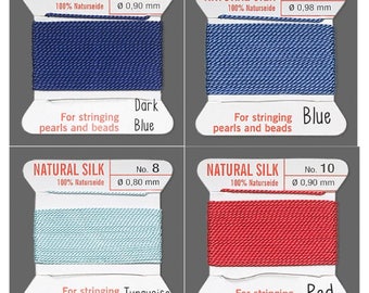 Natural silk thread griffin, Griffin silk thread for stringing pearls and beads, griffin natural silk thread #0 to #16, griffin 100% silk.