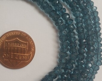 Mystic London Blue Quartz Rondelle Faceted