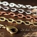 5 ~ Textured Etched Chain Oval Link Necklaces ~ 24 Inch Lengths ~ Mix and Match ~