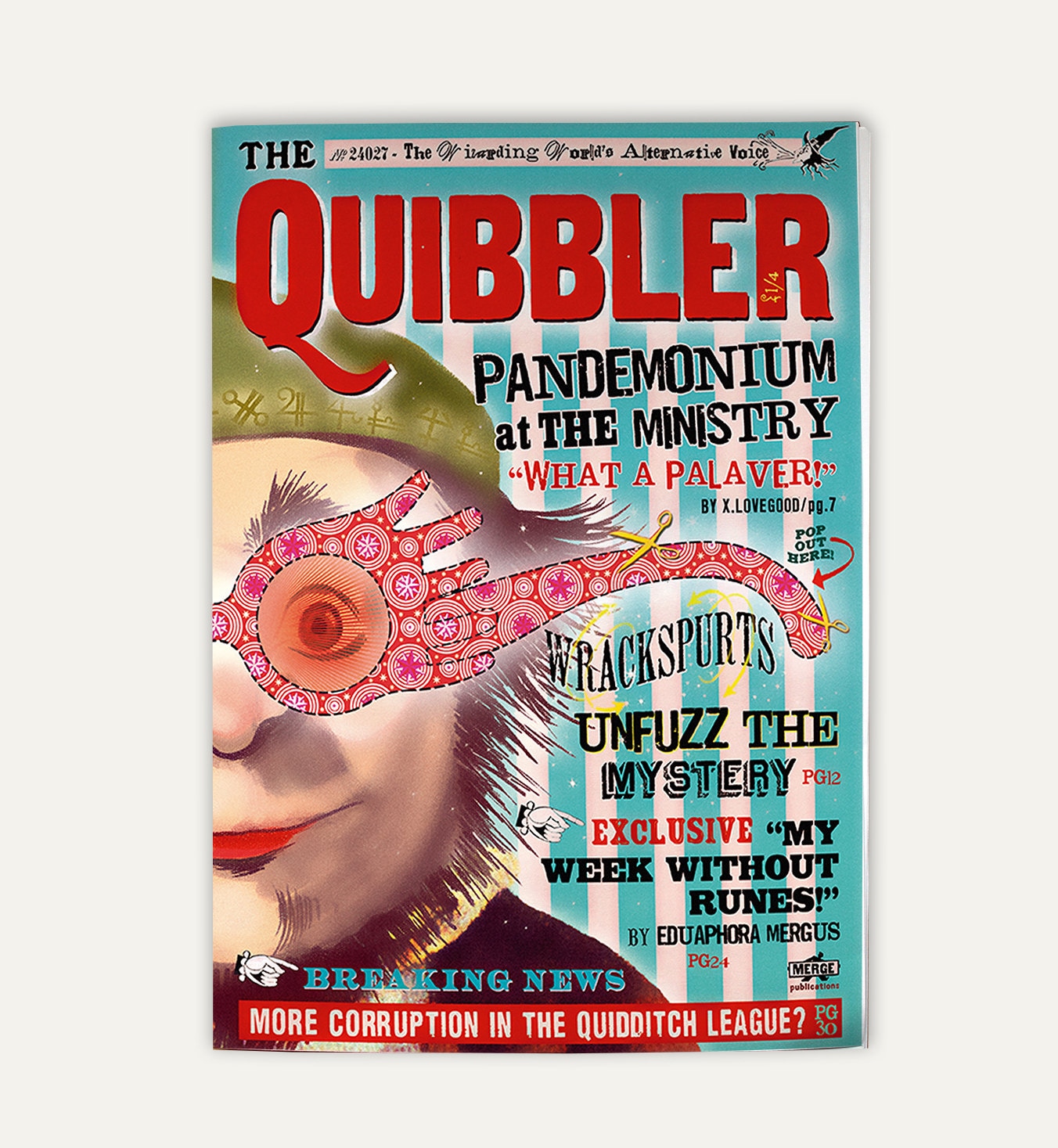 Quibbler magazine Two sided cover and interior pages